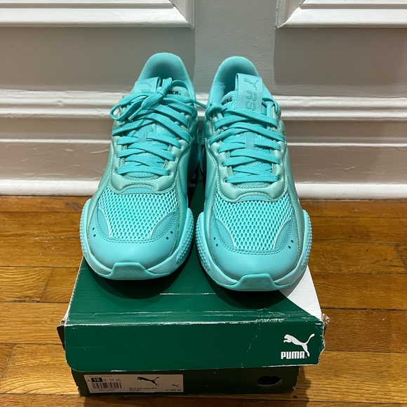 Puma RS-X running sneaker monochrome turquoise size 10 - Picture 2 of 8